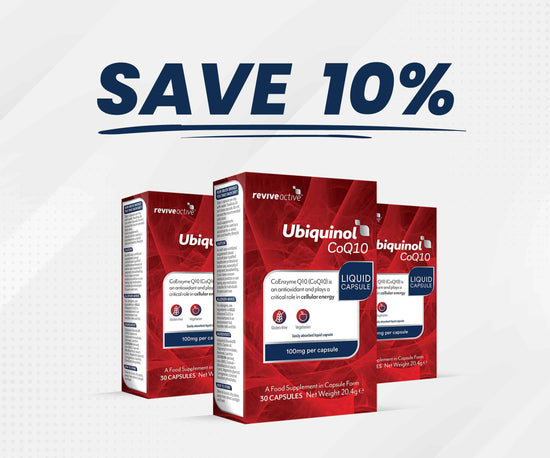 Ubiquinol Coenzyme Q10 3 Boxes (90 Capsules) Vitamins & Supplements Revive Active